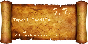 Tapodi Tamás névjegykártya