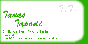 tamas tapodi business card