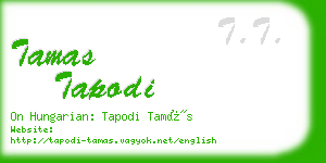 tamas tapodi business card